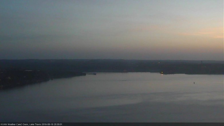 Lake Travis webcam, August 10, 2016 7:55 PM CT