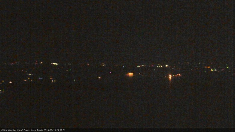 Lake Travis webcam, August 10, 2016 8:45 PM CT