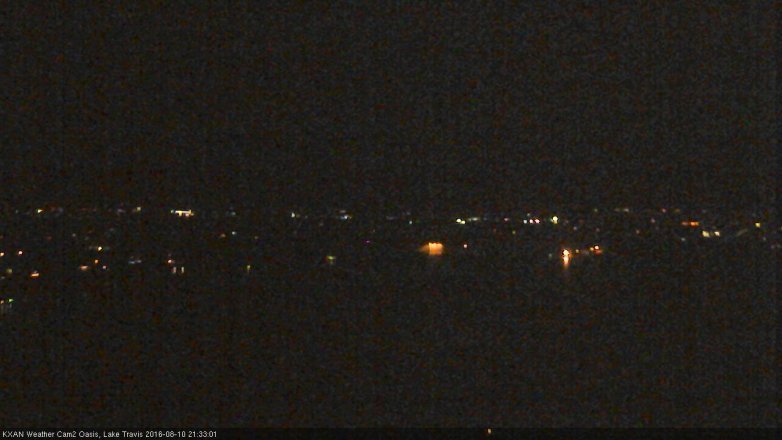 Lake Travis webcam, August 10, 2016 8:50 PM CT