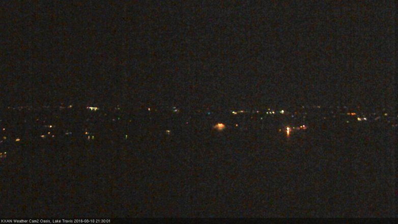 Lake Travis webcam, August 10, 2016 8:55 PM CT