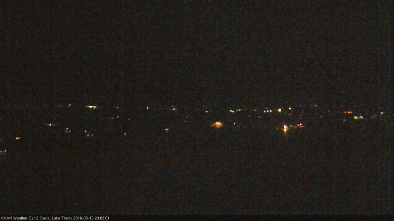 Lake Travis webcam, August 10, 2016 10:05 PM CT