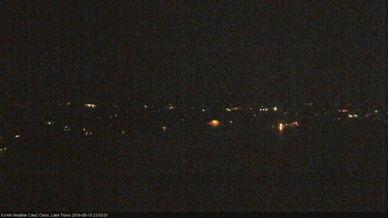Lake Travis webcam, August 10, 2016 10:20 PM CT