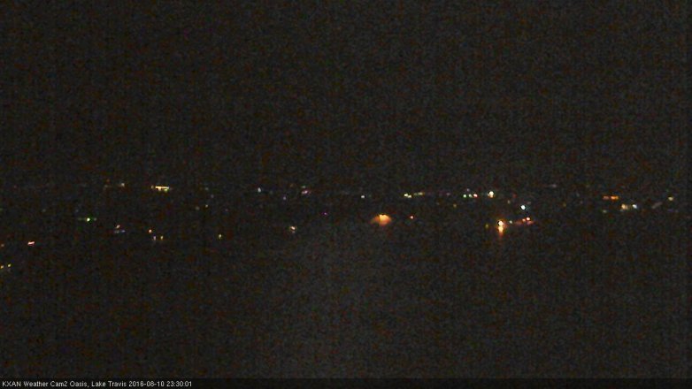 Lake Travis webcam, August 10, 2016 10:35 PM CT
