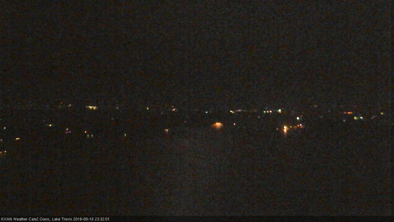 Lake Travis webcam, August 10, 2016 10:40 PM CT