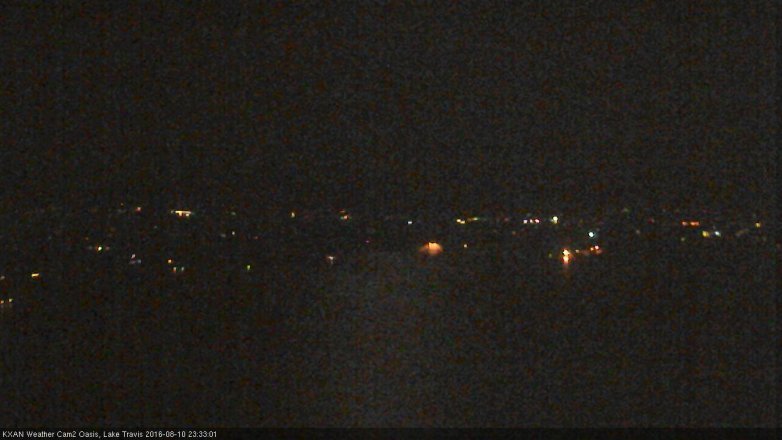 Lake Travis webcam, August 10, 2016 10:50 PM CT