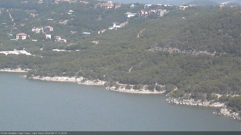 Lake Travis webcam, August 11, 2016 10:35 AM CT
