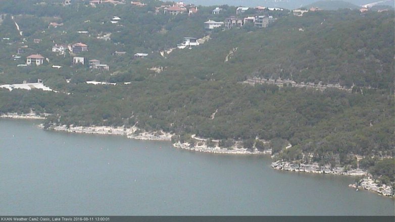 Lake Travis webcam, August 11, 2016 12:10 PM CT