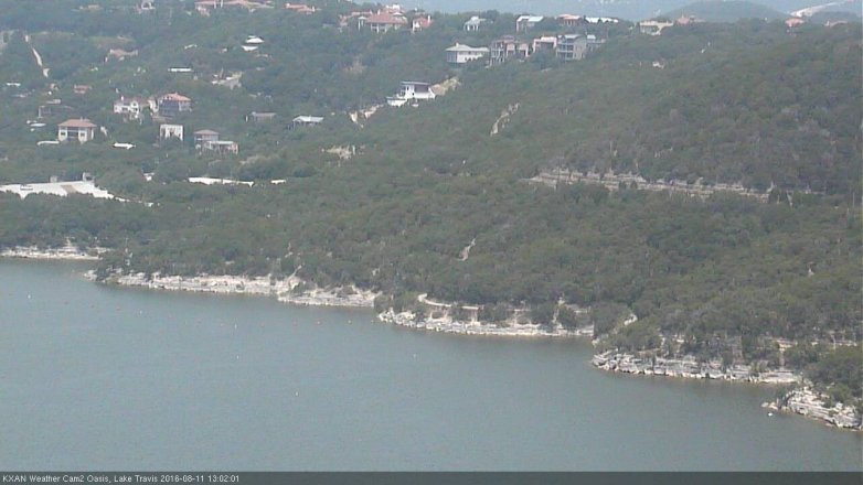 Lake Travis webcam, August 11, 2016 12:30 PM CT