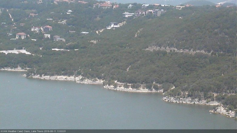 Lake Travis webcam, August 11, 2016 12:35 PM CT