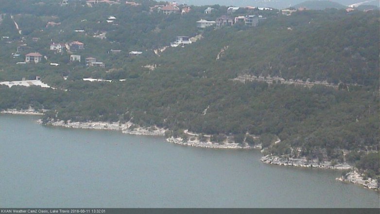 Lake Travis webcam, August 11, 2016 12:45 PM CT