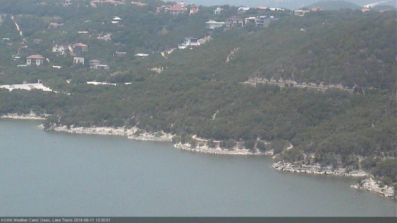 Lake Travis webcam, August 11, 2016 12:50 PM CT
