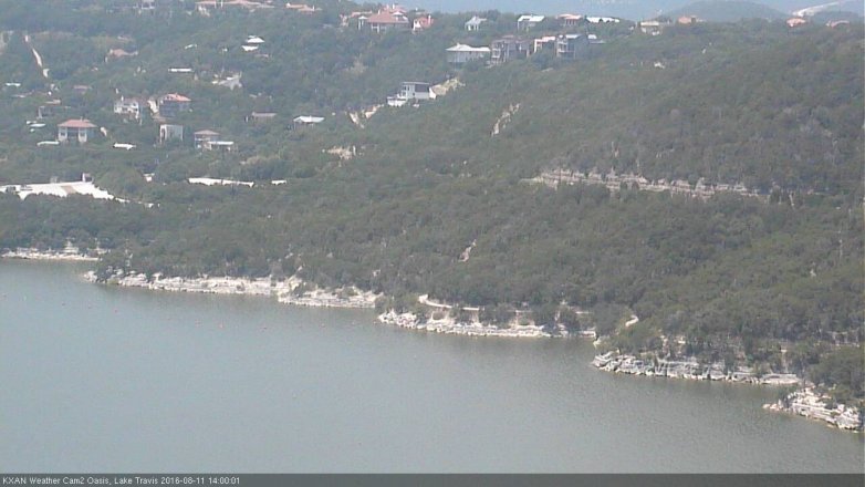 Lake Travis webcam, August 11, 2016 1:05 PM CT