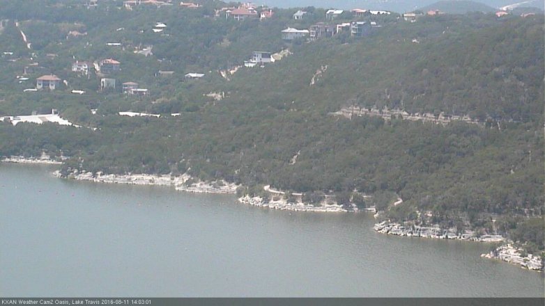 Lake Travis webcam, August 11, 2016 1:20 PM CT