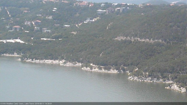 Lake Travis webcam, August 11, 2016 1:50 PM CT