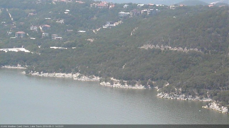 Lake Travis webcam, August 11, 2016 2:05 PM CT