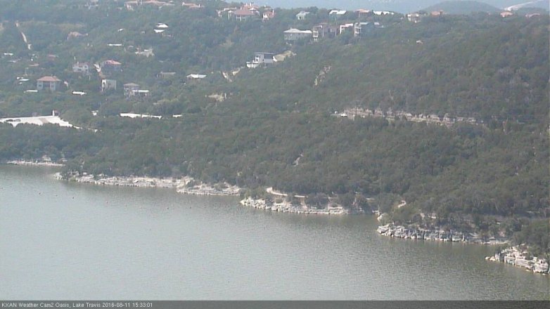 Lake Travis webcam, August 11, 2016 2:40 PM CT
