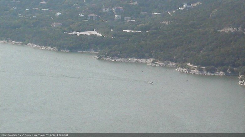 Lake Travis webcam, August 11, 2016 3:55 PM CT