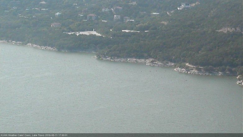 Lake Travis webcam, August 11, 2016 4:10 PM CT