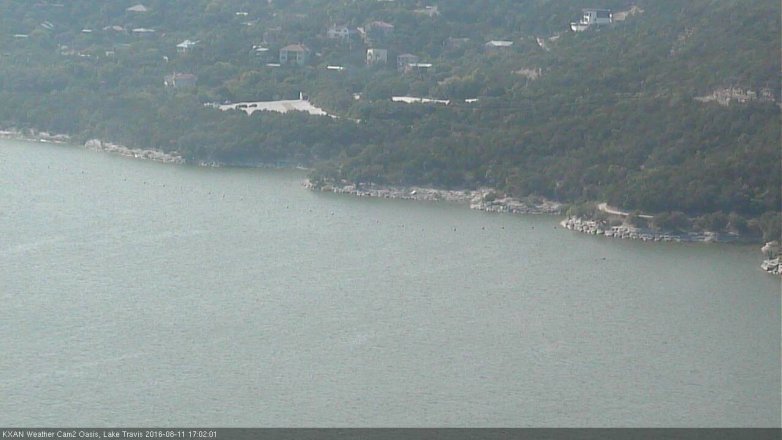 Lake Travis webcam, August 11, 2016 4:25 PM CT
