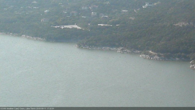 Lake Travis webcam, August 11, 2016 4:35 PM CT