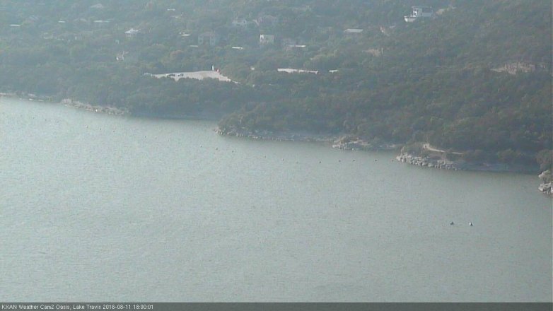 Lake Travis webcam, August 11, 2016 5:05 PM CT