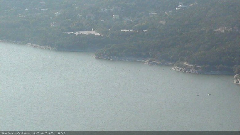 Lake Travis webcam, August 11, 2016 5:25 PM CT