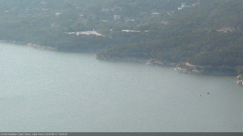 Lake Travis webcam, August 11, 2016 5:30 PM CT