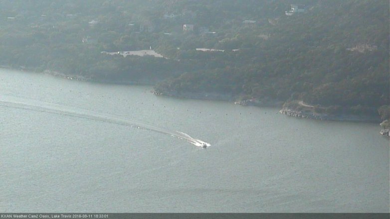 Lake Travis webcam, August 11, 2016 6:00 PM CT