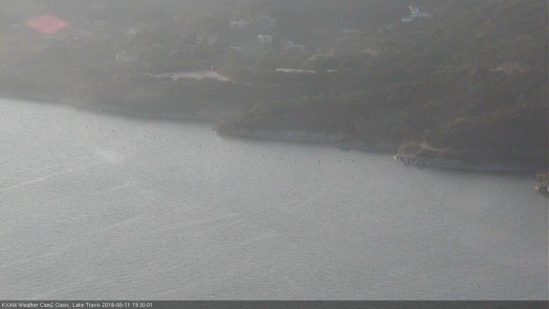 Lake Travis webcam, August 11, 2016 6:40 PM CT