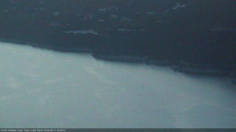 Lake Travis webcam, August 11, 2016 7:40 PM CT