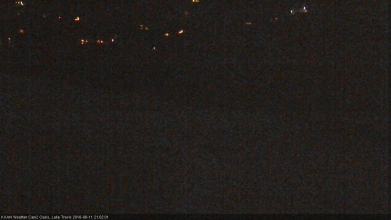 Lake Travis webcam, August 11, 2016 8:20 PM CT