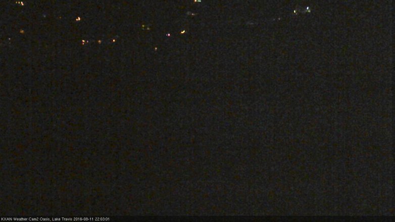 Lake Travis webcam, August 11, 2016 9:35 PM CT