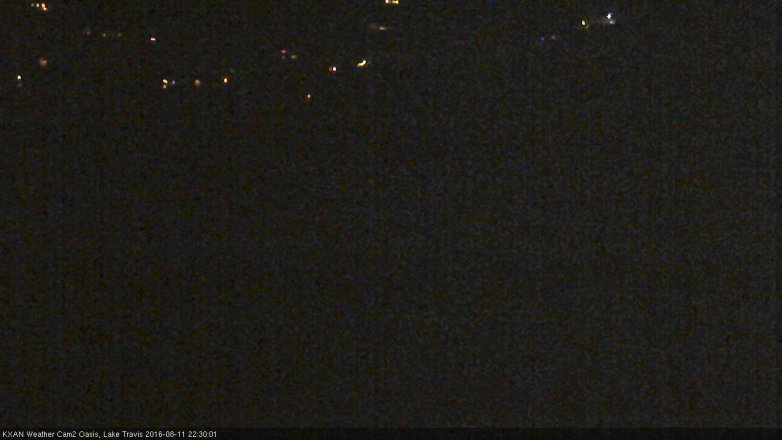 Lake Travis webcam, August 11, 2016 9:55 PM CT