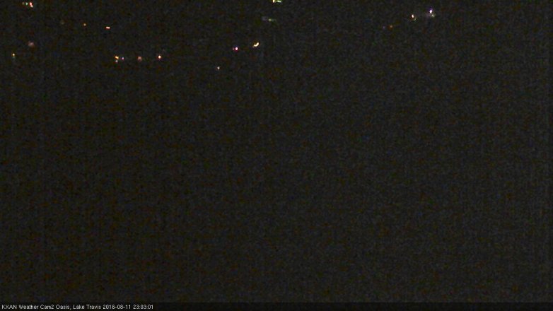 Lake Travis webcam, August 11, 2016 10:25 PM CT