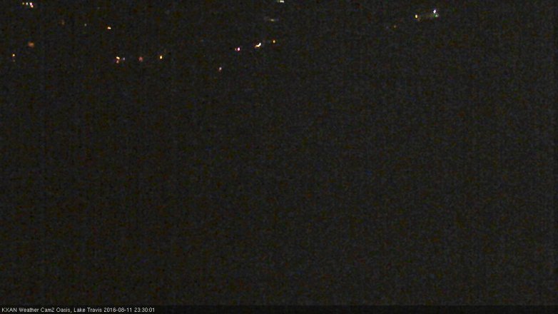 Lake Travis webcam, August 11, 2016 11:00 PM CT