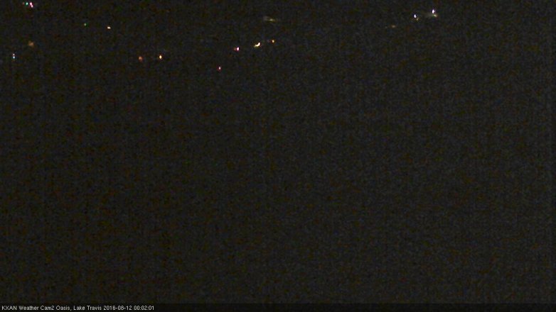 Lake Travis webcam, August 11, 2016 11:25 PM CT