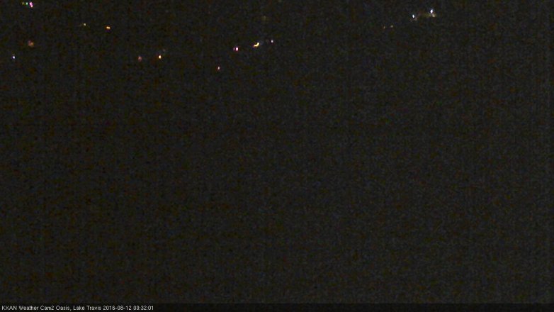 Lake Travis webcam, August 11, 2016 11:40 PM CT