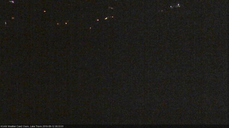 Lake Travis webcam, August 11, 2016 11:45 PM CT