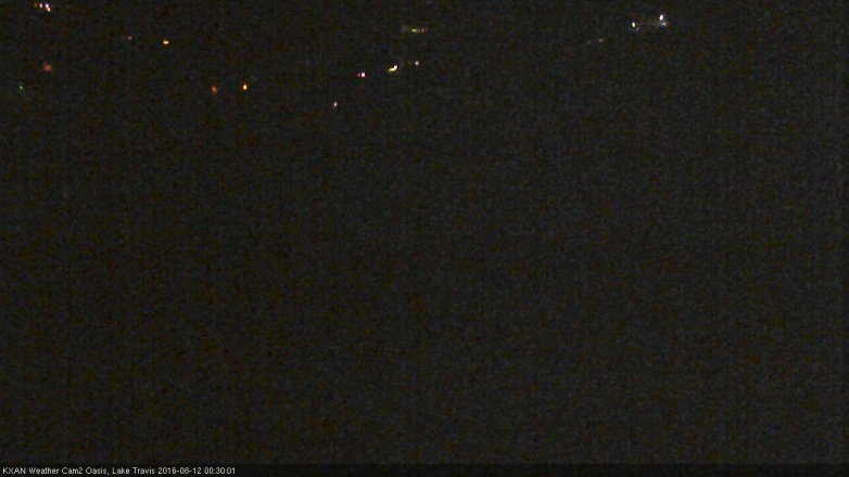Lake Travis webcam, August 11, 2016 11:50 PM CT