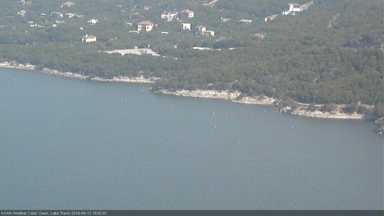 Lake Travis webcam, August 12, 2016 9:30 AM CT
