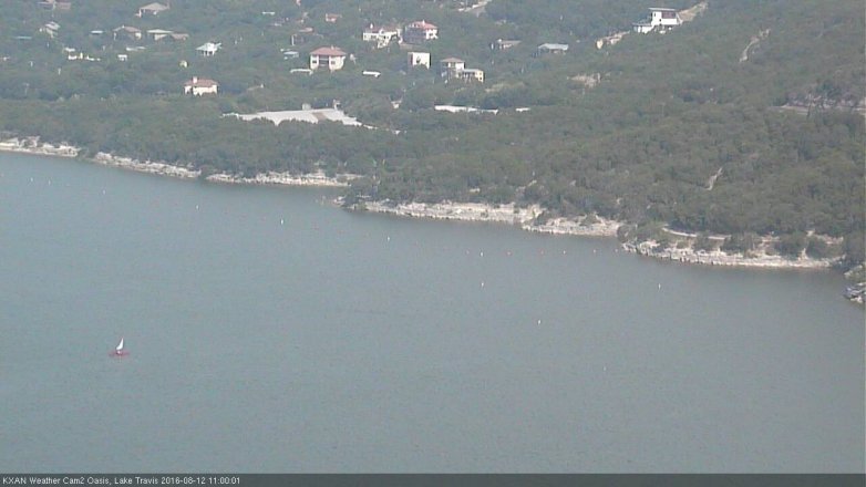 Lake Travis webcam, August 12, 2016 10:10 AM CT