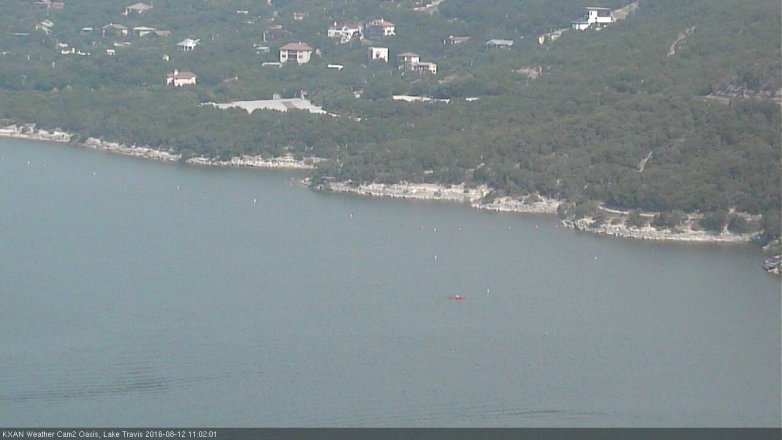 Lake Travis webcam, August 12, 2016 10:25 AM CT