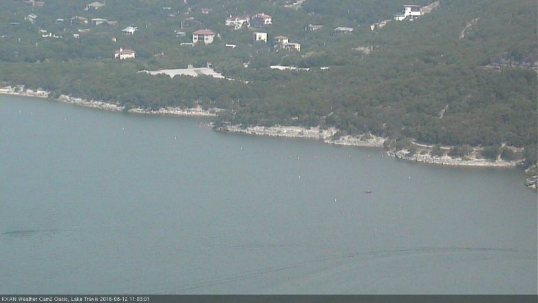 Lake Travis webcam, August 12, 2016 10:35 AM CT