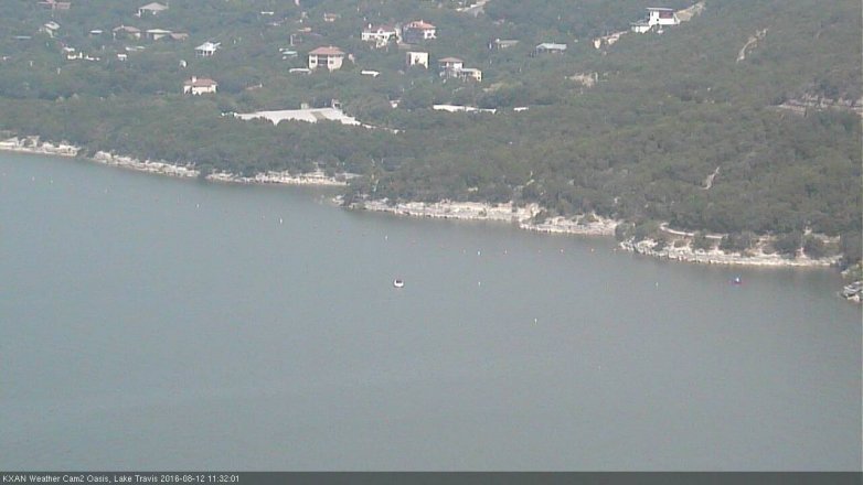 Lake Travis webcam, August 12, 2016 10:55 AM CT