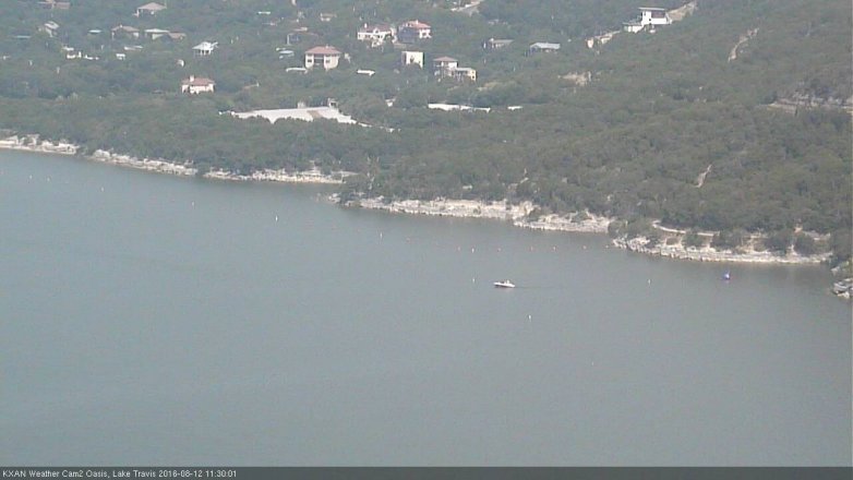 Lake Travis webcam, August 12, 2016 11:00 AM CT