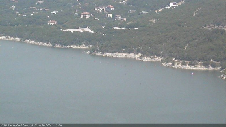 Lake Travis webcam, August 12, 2016 11:15 AM CT