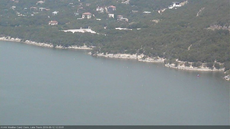 Lake Travis webcam, August 12, 2016 11:50 AM CT