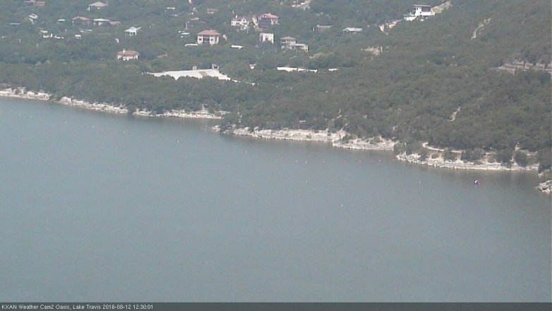 Lake Travis webcam, August 12, 2016 12:00 PM CT
