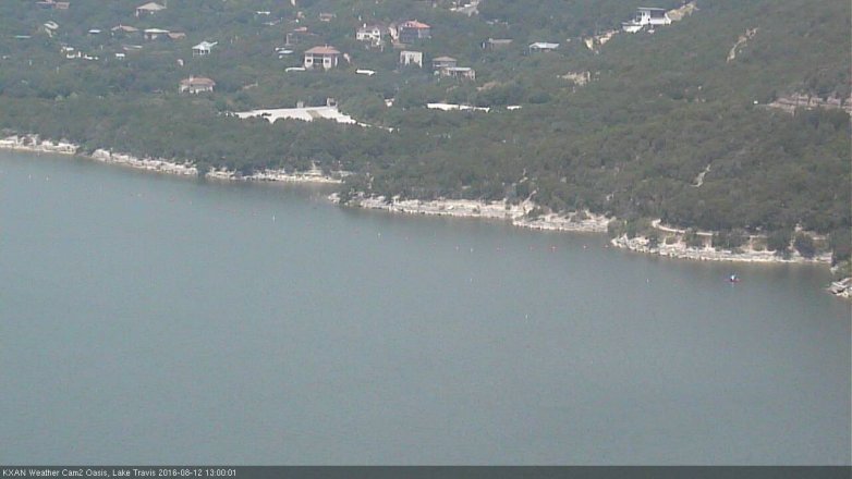 Lake Travis webcam, August 12, 2016 12:25 PM CT