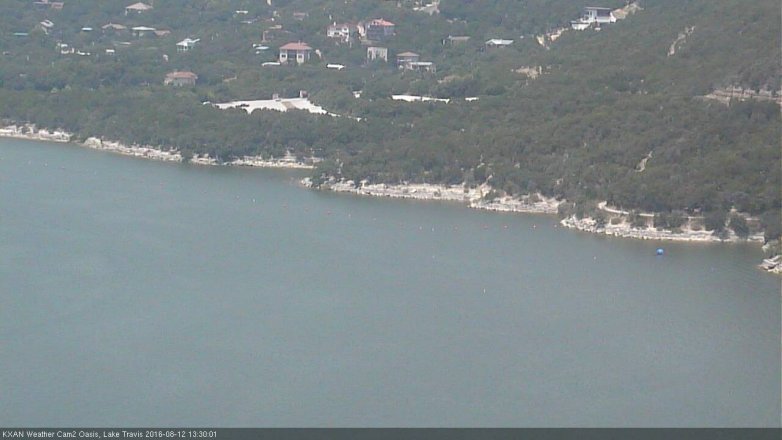 Lake Travis webcam, August 12, 2016 12:55 PM CT